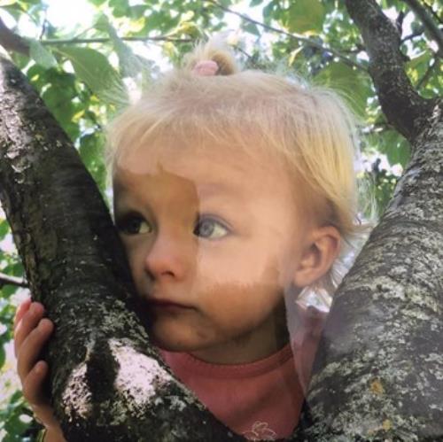 Little blonde girl from family album