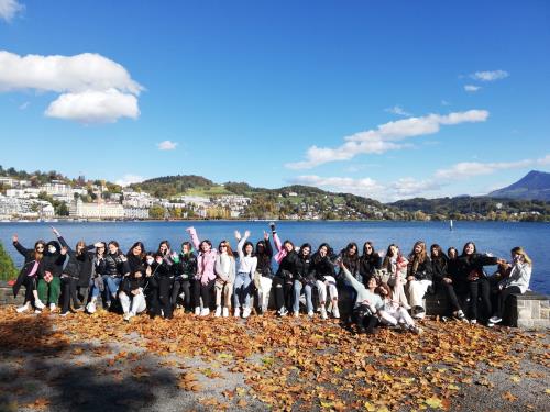 Students group photo of the Surval Swiss Tour